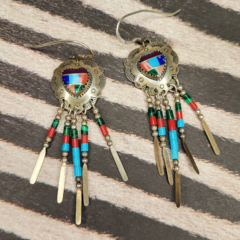 Multi Gemstone Sterling Earrings